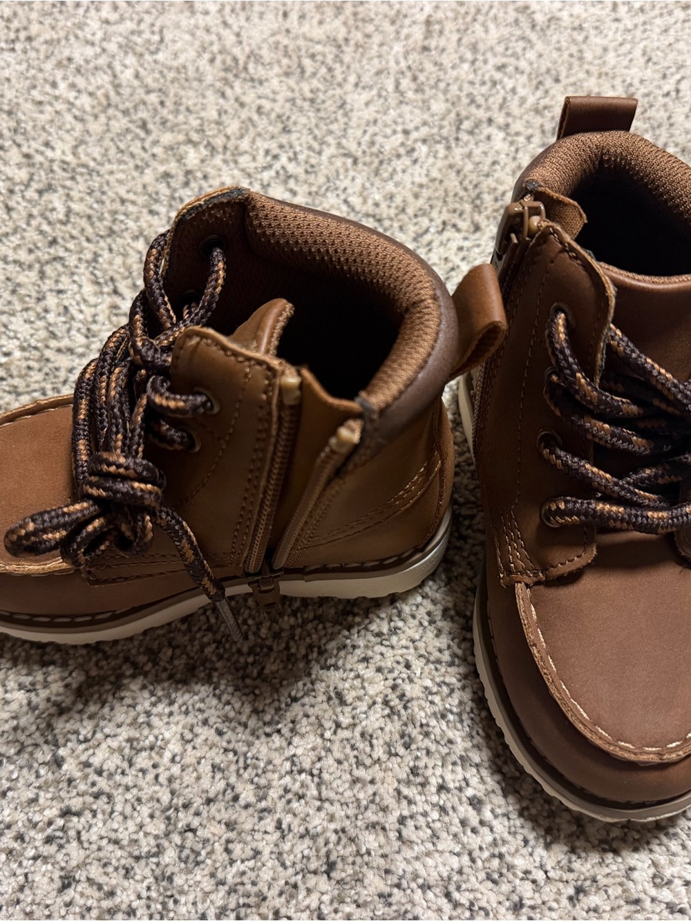 Kids Old Navy Brown Lace-Up Ankle Boots